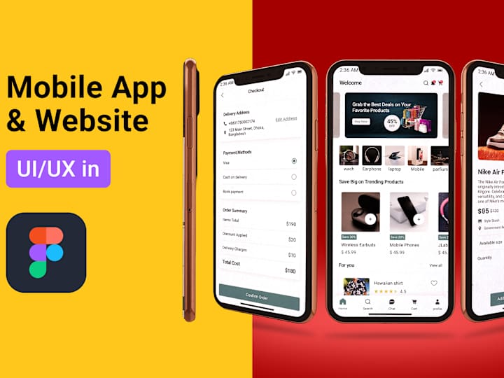 Cover image for I will design stunning mobile app UI, website UI, and dashboard