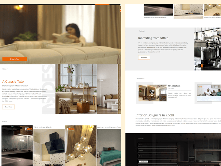 Cover image for Website For a Interior Design Company