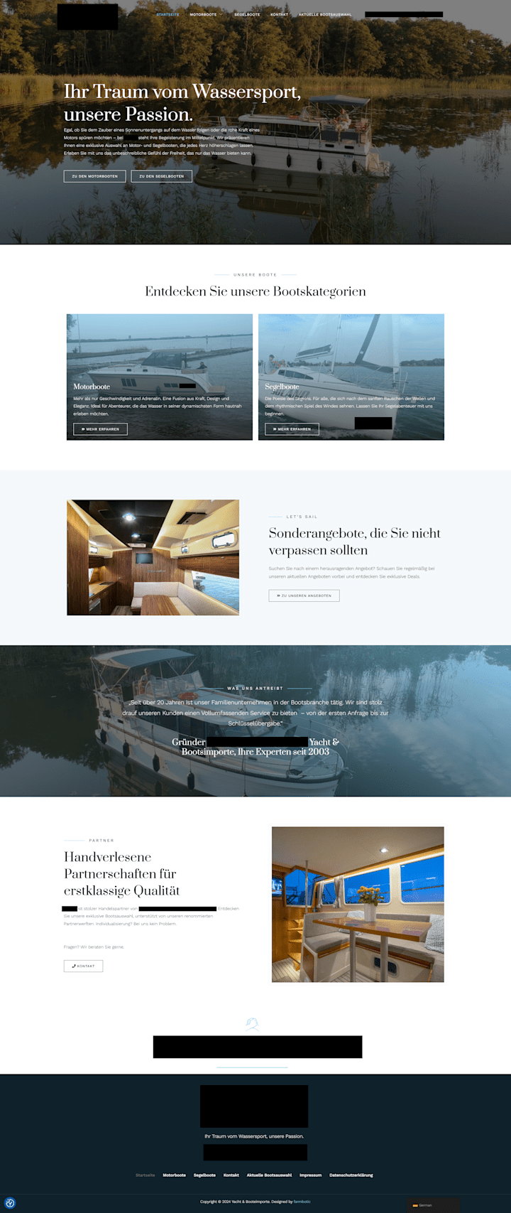 Cover image for Boating Company | WordPress Web Design