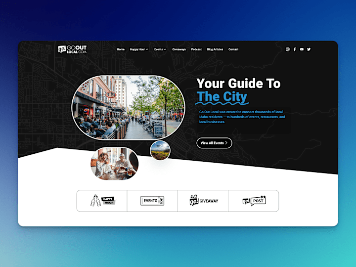 Cover image for "GO Out Local" - WordPress Design