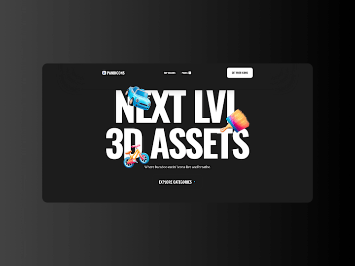 Cover image for 3D Asset Storefront – Built in Framer (Pandicons)