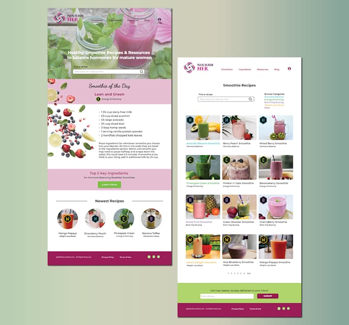 Cover image for HTML/CSS: Smoothies Website :: Behance