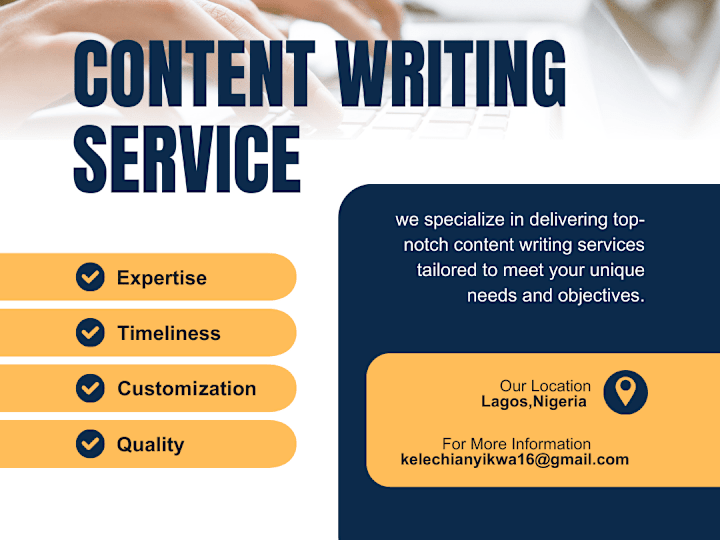 Cover image for Writing contents based on accuracy and quality only.
