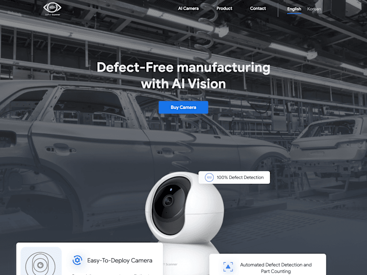 Cover image for Landing Page Design and Development - Defect Scanner