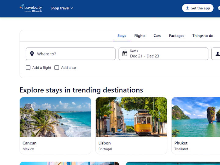 Cover image for Travelocity – Online Travel Booking Platform Website