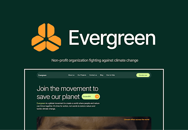 Cover image for Evergreen: Non-profit organization Website 