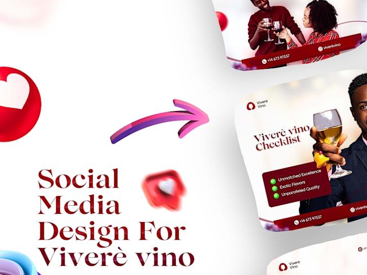 Cover image for Social media design for a wine company 