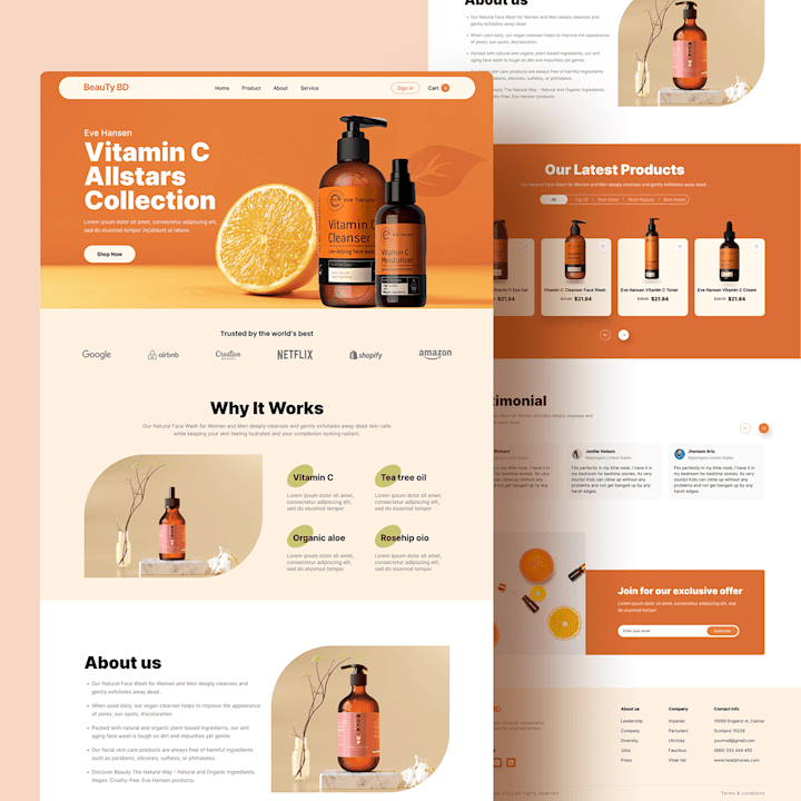 Cover image for Beauty Product Website | UI Design | Figma