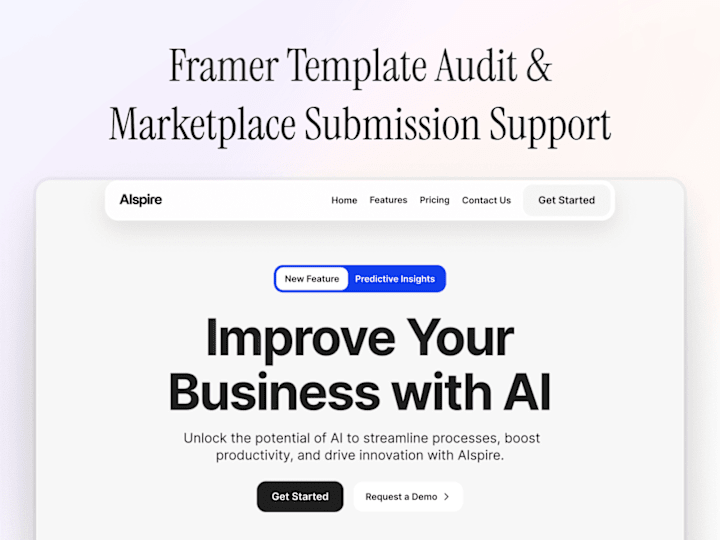 Cover image for Framer Template Optimization for Marketplace Approval