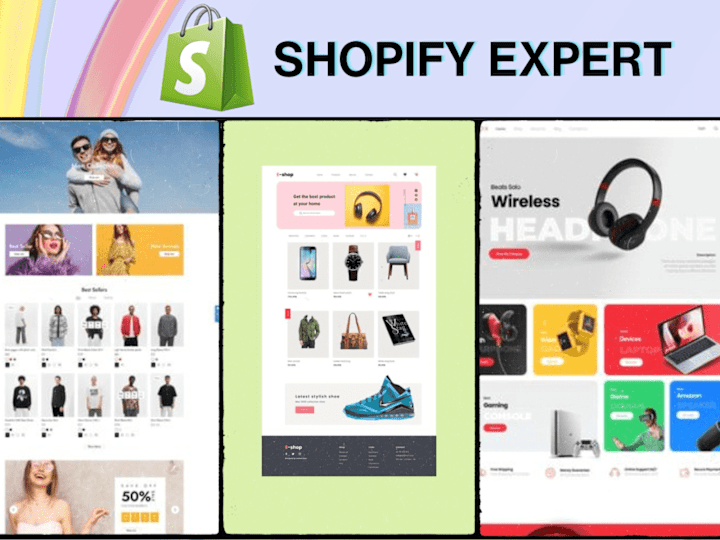 Cover image for Shopify design, Shopify website, Shopify store set up, Shopify