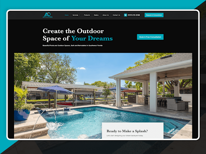 Cover image for Alpha & Omega Pool Builders Website Design