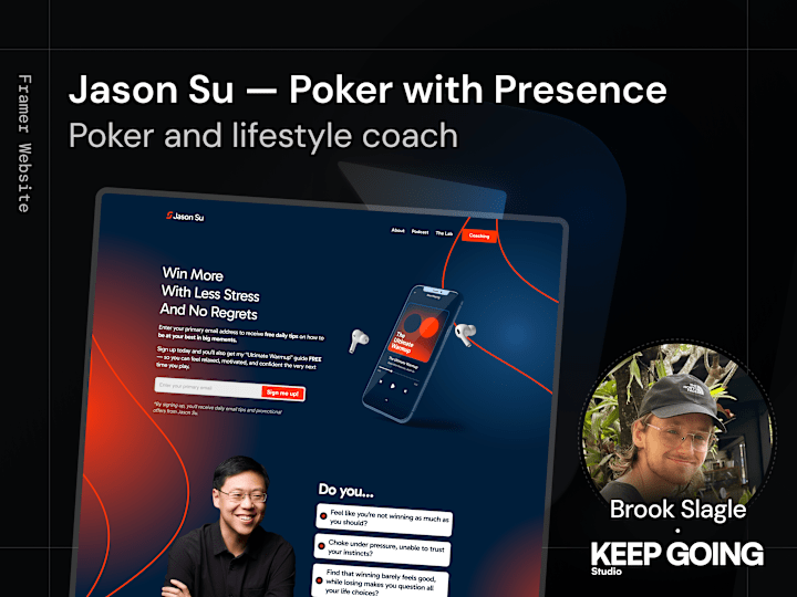 Cover image for Poker and Lifestyle Coach Personal Brand Website