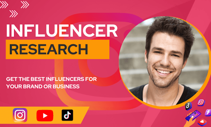 Cover image for I will find youtube Tiktok Instagram influencers for influencer 