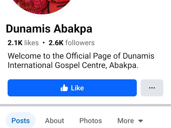 Cover image for Dunamis Abakpa Facebook Page Management