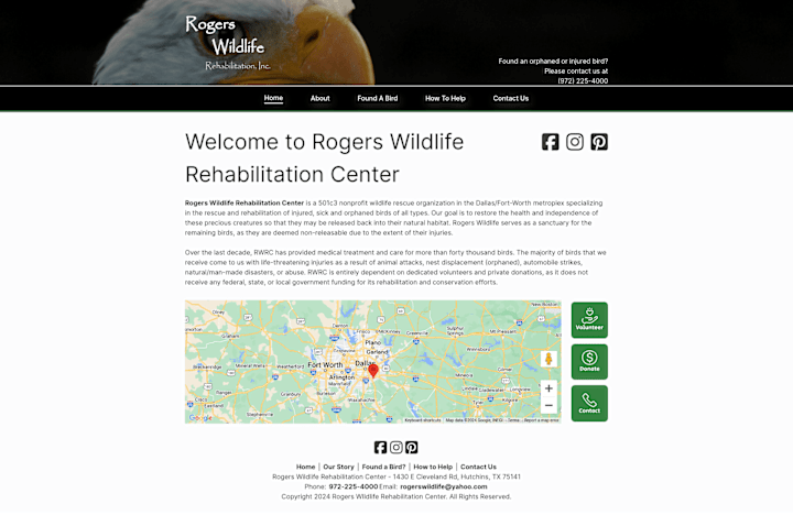 Cover image for Rogers Wildlife Rehabilitation