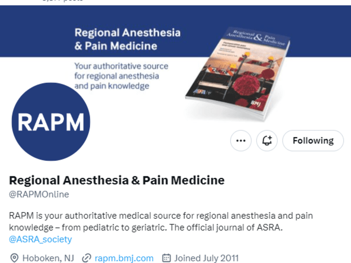 Cover image for RAPM - Strategic Social Media Consulting for Top Medical Journal