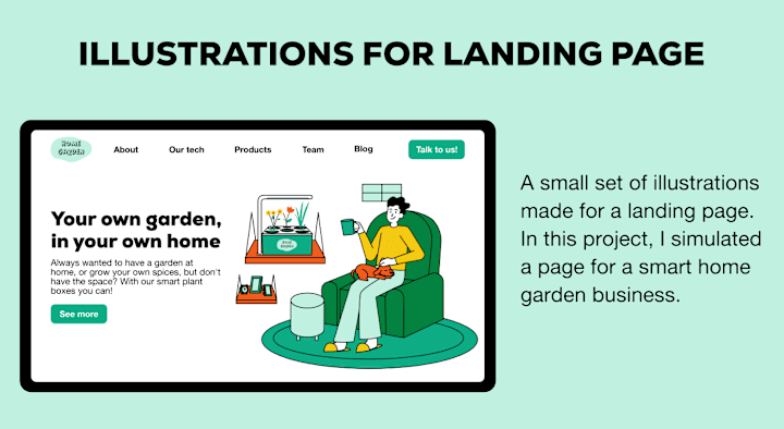 Cover image for Home Garden Landing Page - illustrations