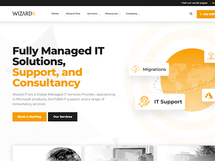 Cover image for Wizard IT | Managed IT Services Website