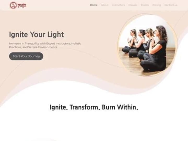 Cover image for A website for a yoga company in Ohio