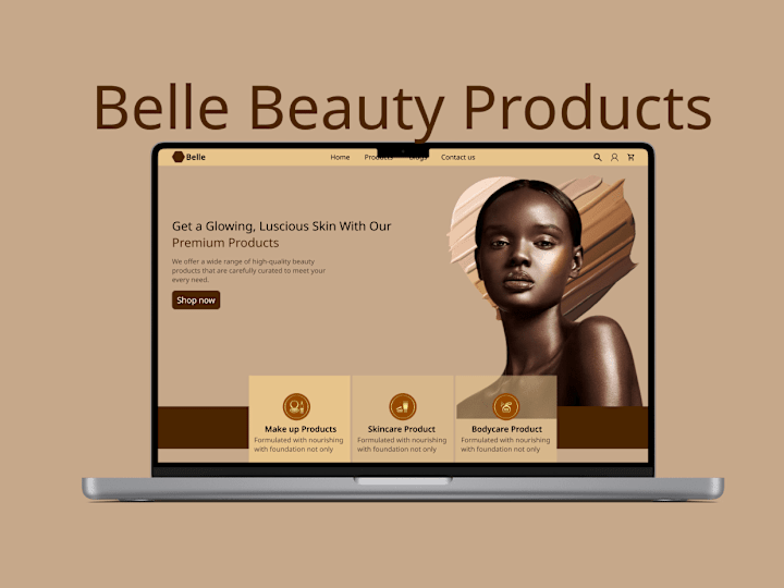 Cover image for Beauty Products Website Landing Page