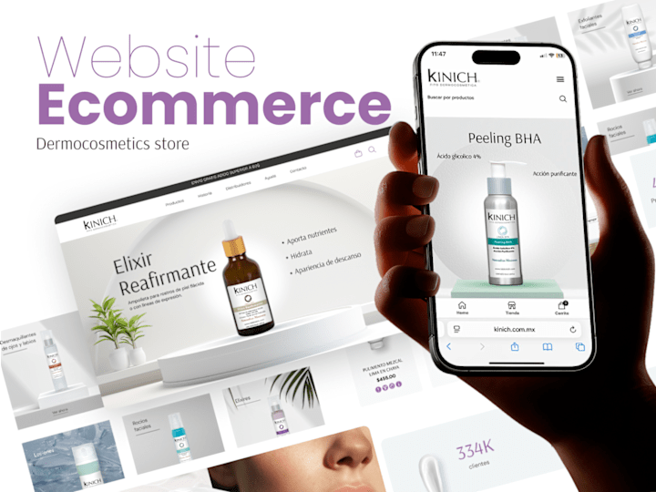 Cover image for Dermocosmetics eCommerce – WordPress Website -UX/UI & Elementor