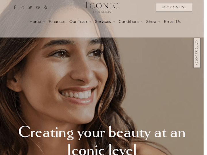 Cover image for Skin Clinic website for Iconic Skin Care 