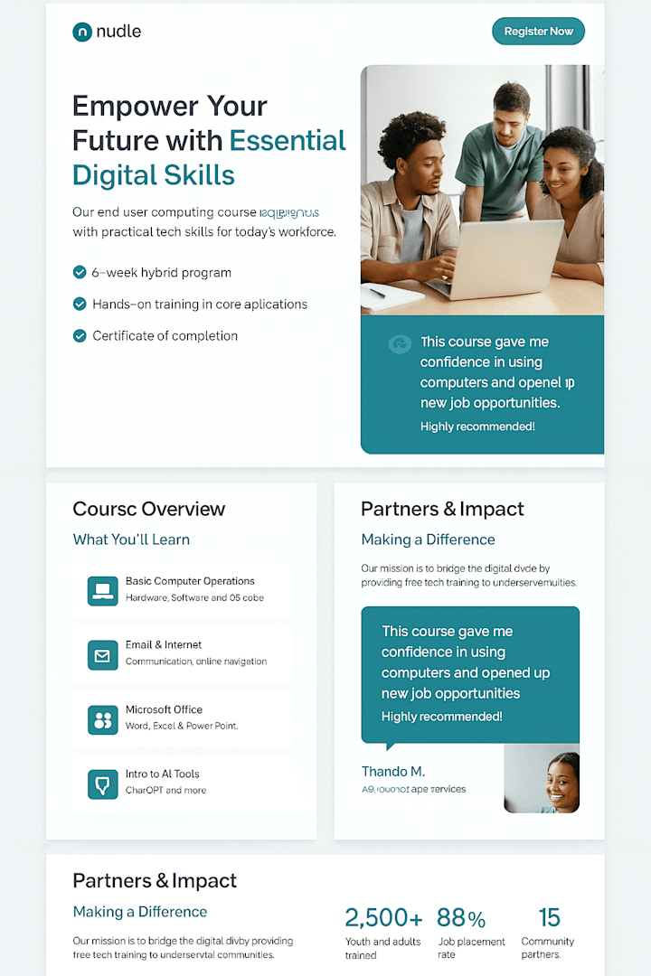 Cover image for Responsive Website Design for Upskilling Program