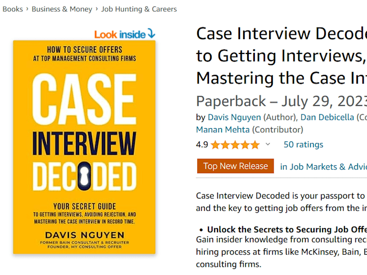 Cover image for Business Book: Case Interview Decoded