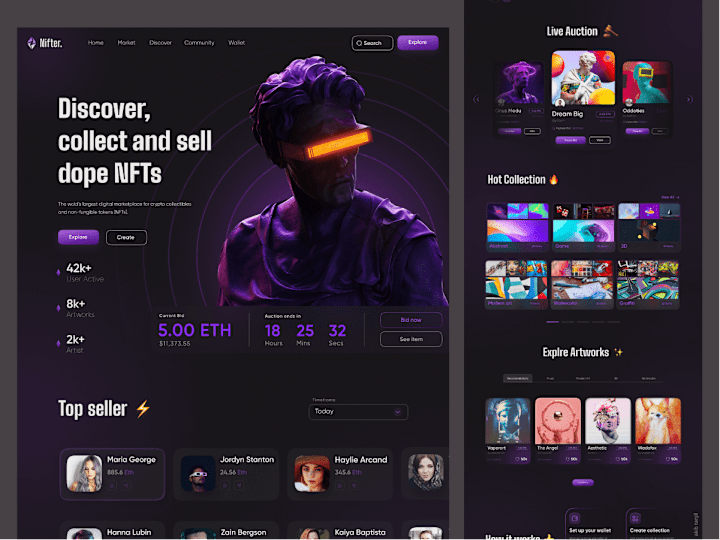 Cover image for NFT Marketplace Ux/Ui