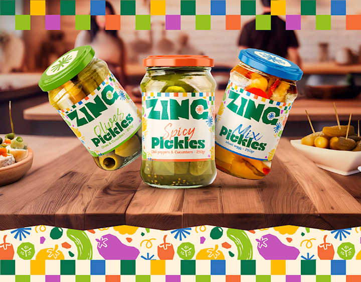 Cover image for Zing - Pickles brand identity