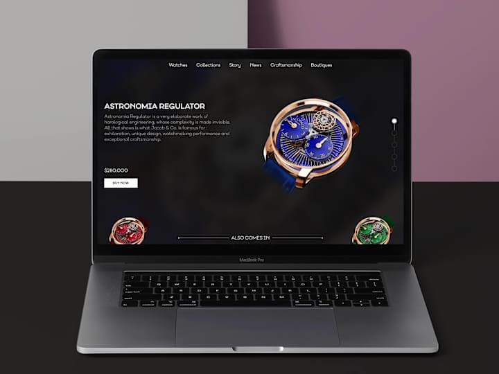 Cover image for Luxury Watch Store / Web Design - UI/UX Design