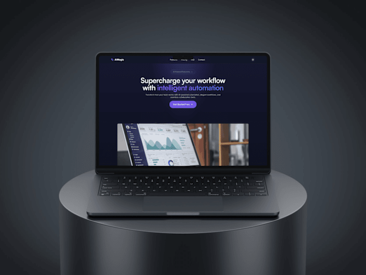 Cover image for AiMagic – Cinematic SaaS Landing Page