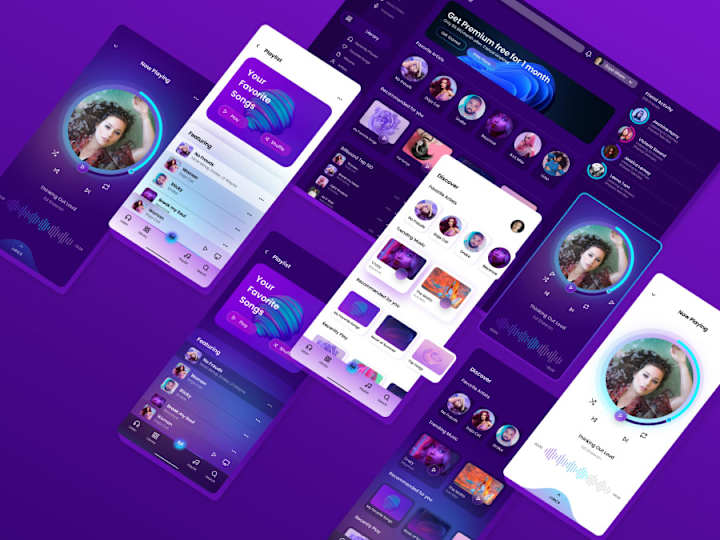 Cover image for Music Player Mobile App UI Design