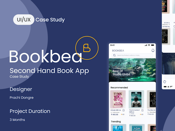 Cover image for Bookbea - UI/UX Design for Mobile Application 