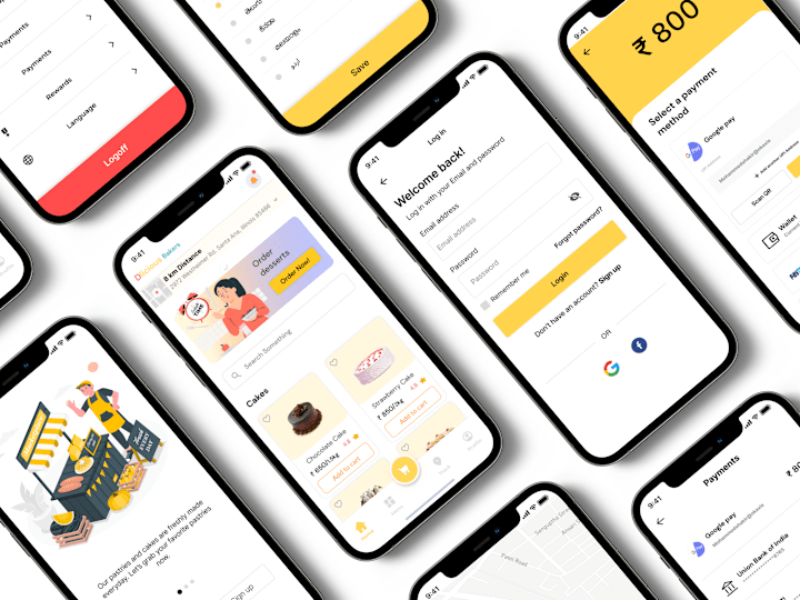 Cover image for Bakery app UI