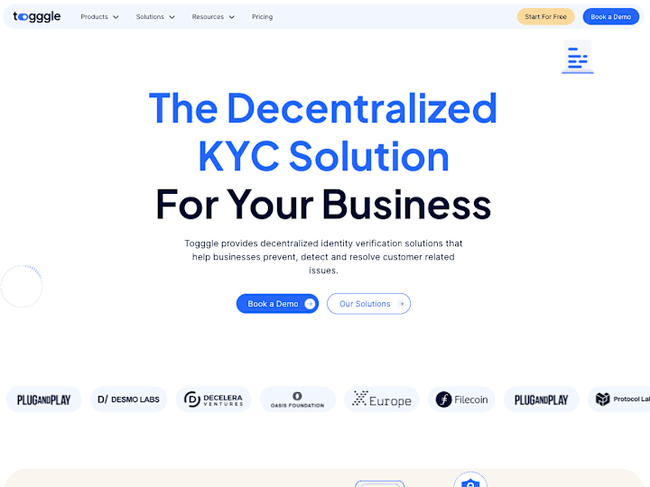 Cover image for Togggle - The Decentralized KYC Solution ‍For Your Business