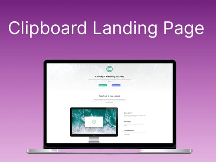 Cover image for Clipboard Landing Page