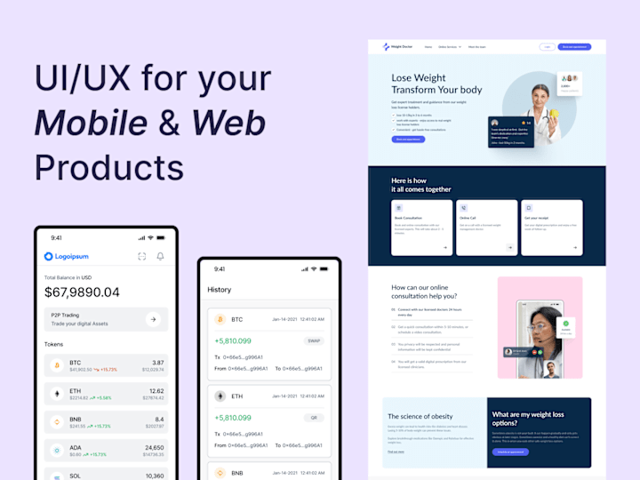 Cover image for Design UI/UX for Mobile/ Web Products