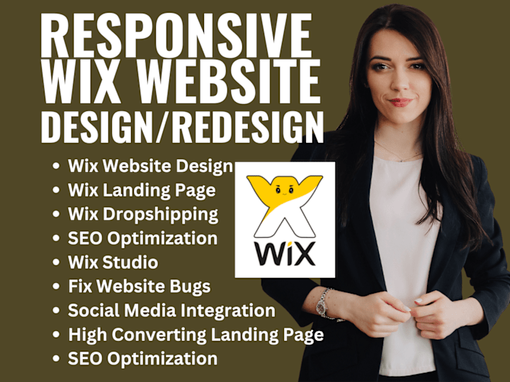 Cover image for I will design wix studio website wix website redesign wix seo