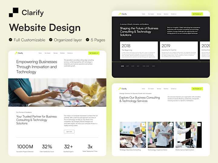 Cover image for Clarify Technology - Business Website Template