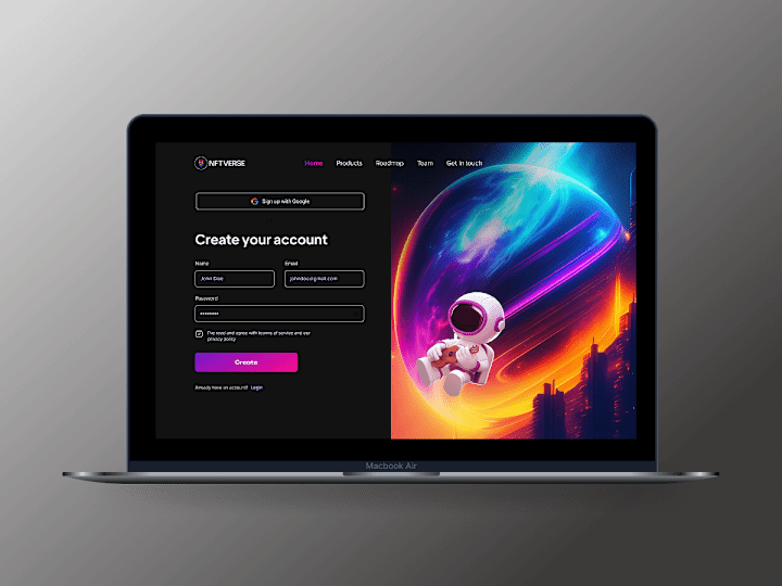 Cover image for NFTverse Landing page redesign