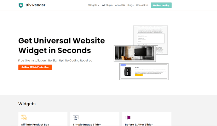 Cover image for Div Render: Universal Website Widgets Generator