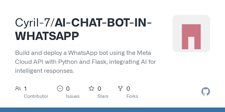 Cover image for WhatsApp Bot with Meta Cloud API and Flask