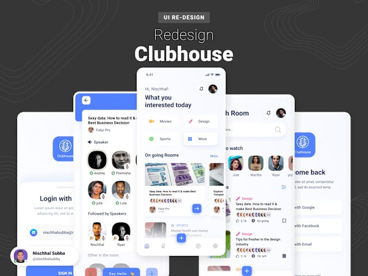 Cover image for Clubhouse App Redesign | Concept 2021