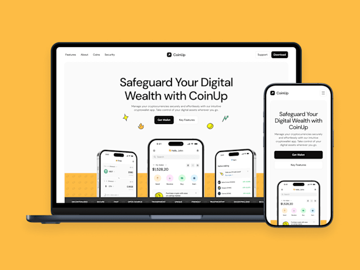 Cover image for CoinUp — SaaS Website