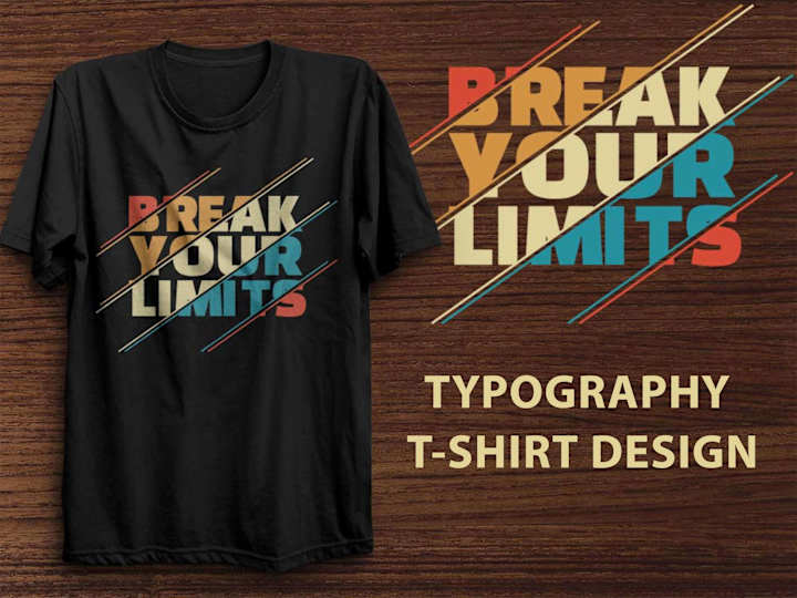 Cover image for "Break Your Limit" Typography T-shirt Design 