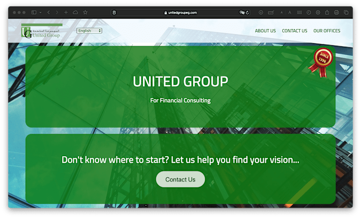 Cover image for United Group Website