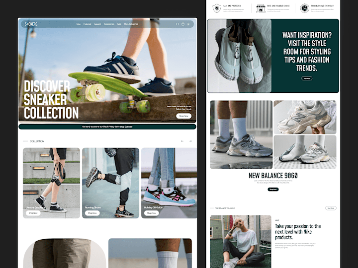 Cover image for Snokers - Shoe E-commerce Landing Page