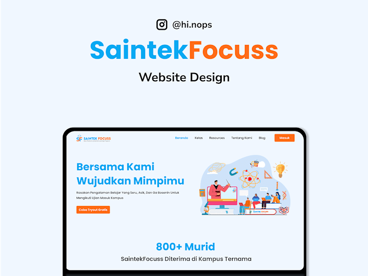 Cover image for SaintekFocuss - Website Design
