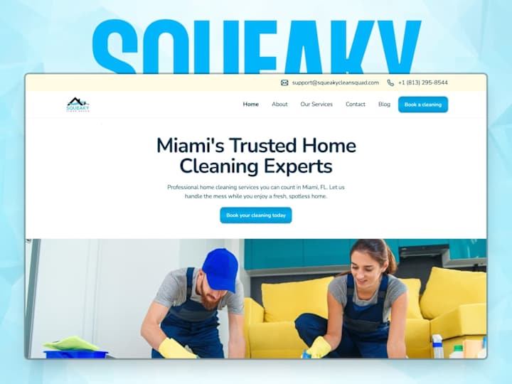 Cover image for Squeaky Clean Squad Website